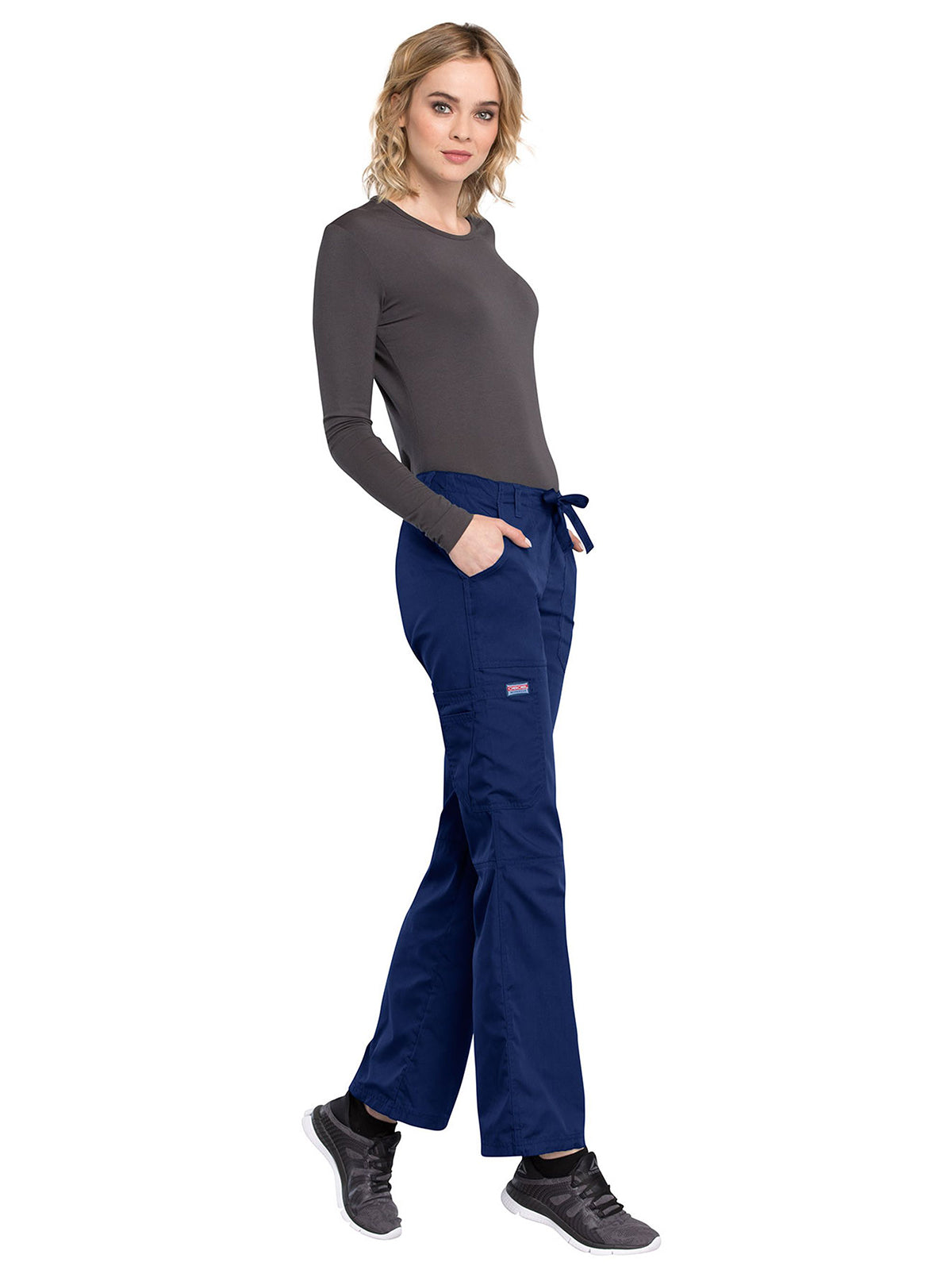 Women's 4-Pocket Drawstring Cargo Pant - 4020 - Navy