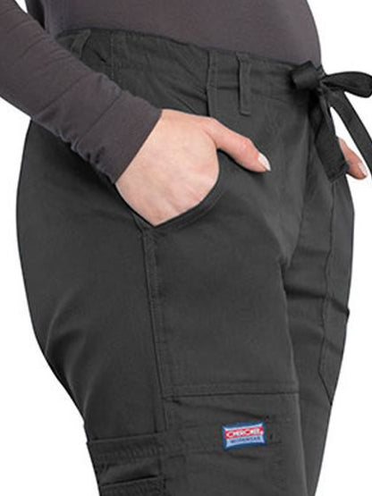 Women's 4-Pocket Drawstring Cargo Pant - 4020 - Pewter