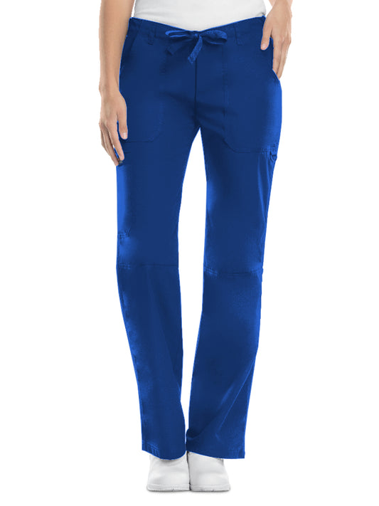 Women's 4-Pocket Drawstring Cargo Pant - 4020 - Royal