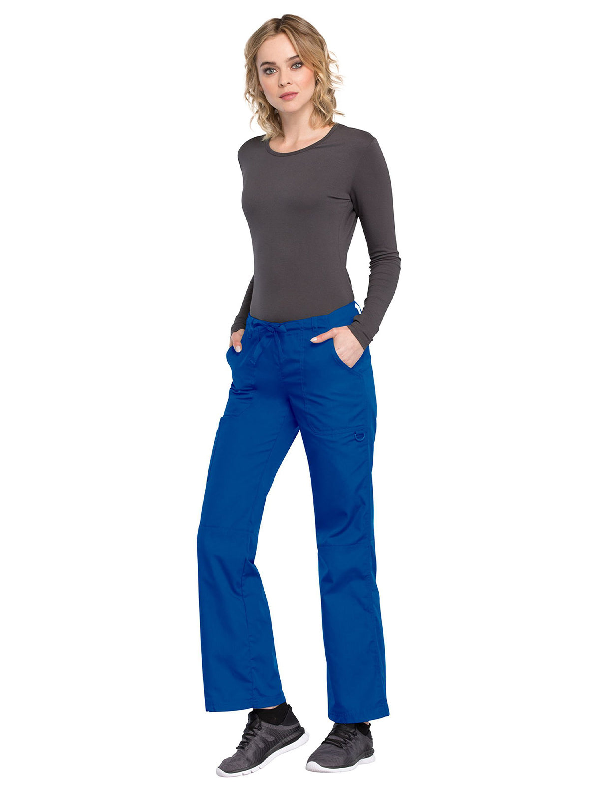 Women's 4-Pocket Drawstring Cargo Pant - 4020 - Royal