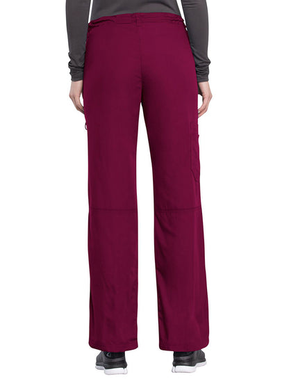 Women's 4-Pocket Drawstring Cargo Pant - 4020 - Wine