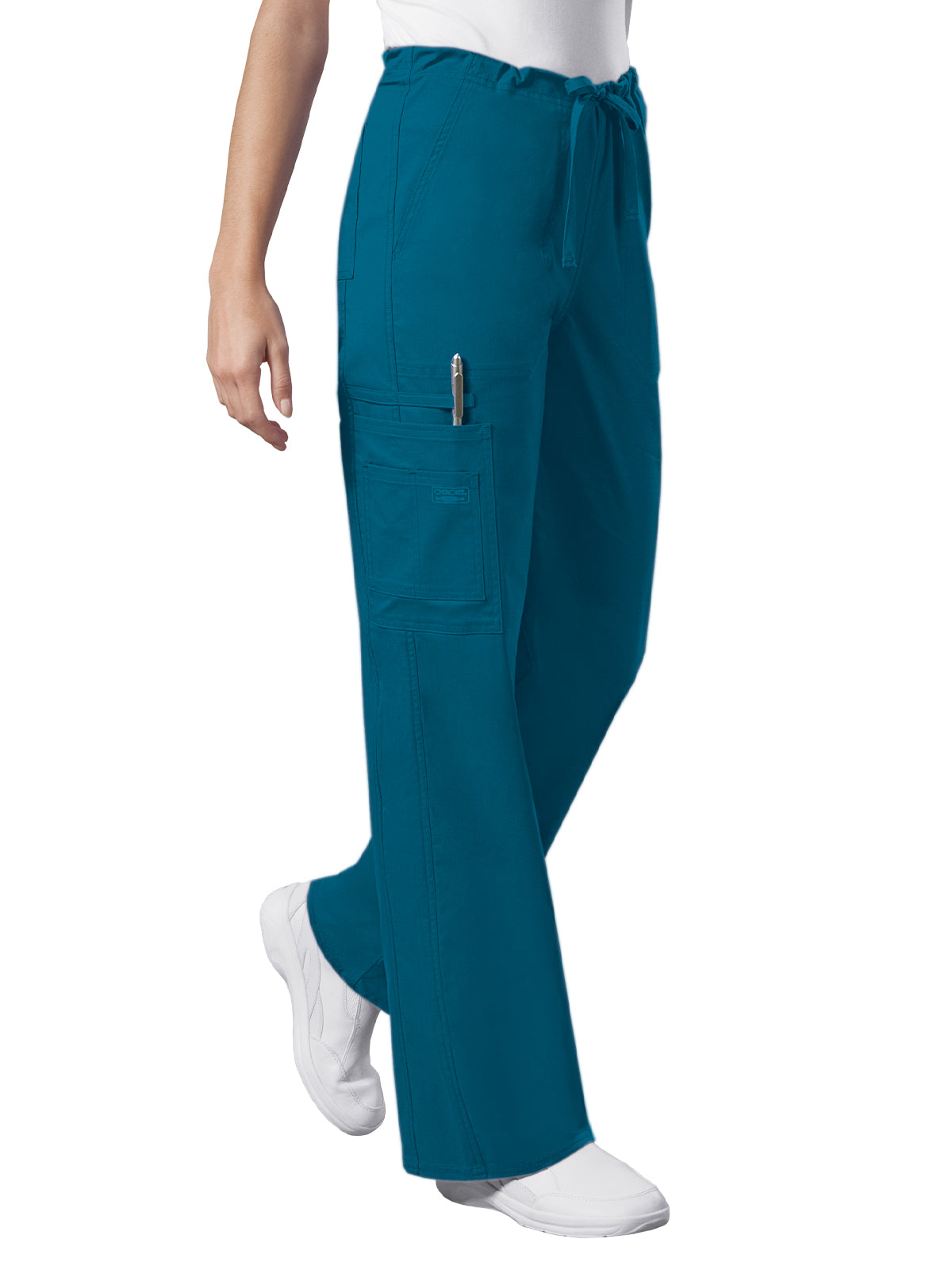 Unisex 5-Pocket Drawstring Cargo Pant - 4043 - Caribbean Blue