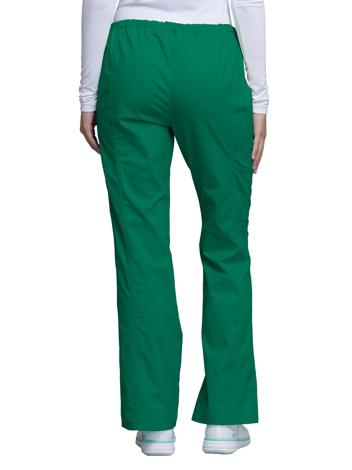 Women's Mid Rise Drawstring Cargo Scrub Pant - 4044 - Hunter