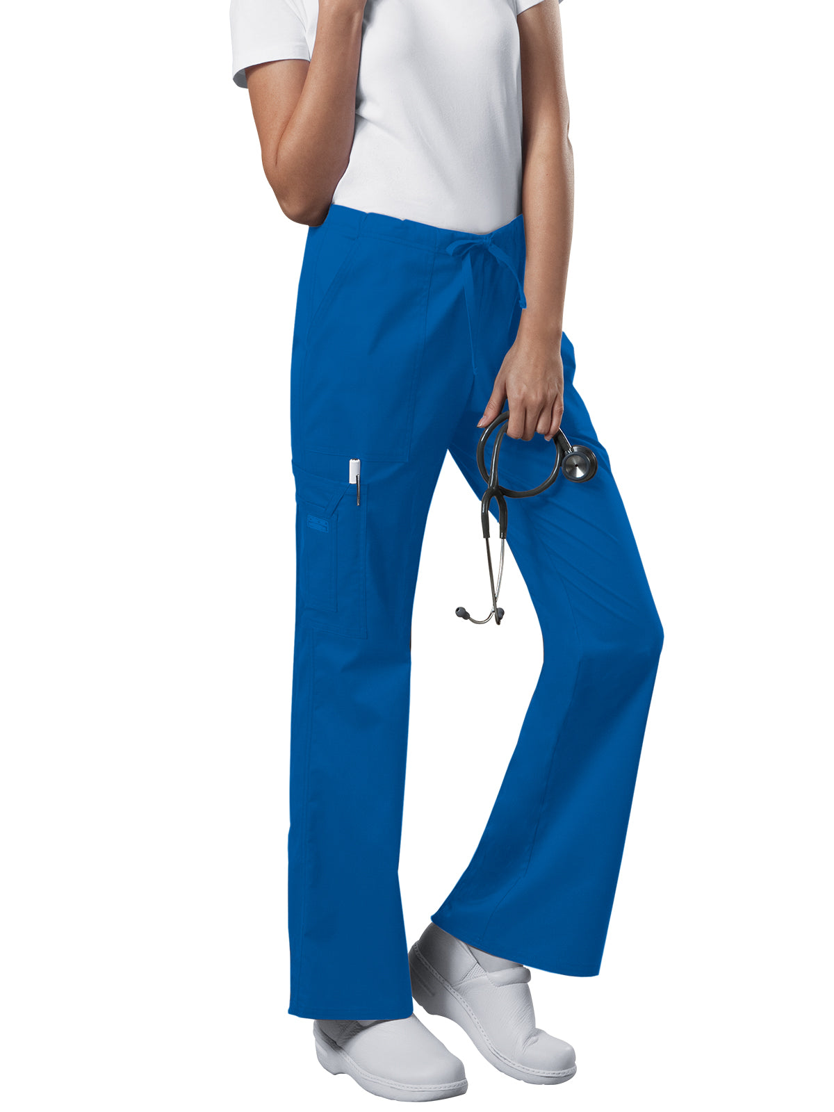 Women's Mid Rise Drawstring Cargo Pant - 4044 - Royal