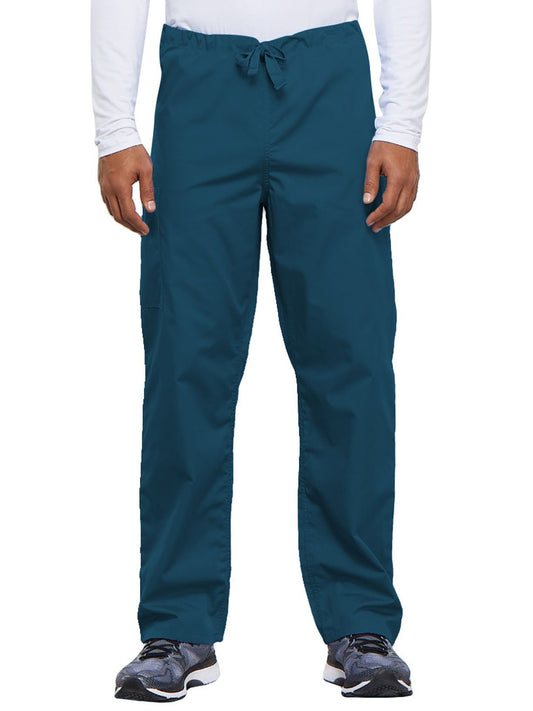 Unisex 2-Pocket Drawstring Cargo Pant - 4100 - Caribbean Blue