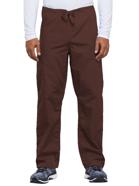 Unisex 2-Pocket Drawstring Cargo Pant - 4100 - Chocolate