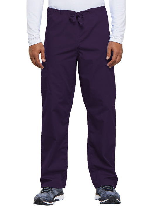 Unisex 2-Pocket Drawstring Cargo Pant - 4100 - Eggplant