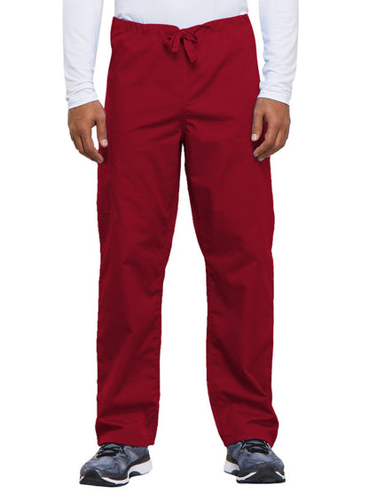 Unisex 2-Pocket Drawstring Cargo Pant - 4100 - Red