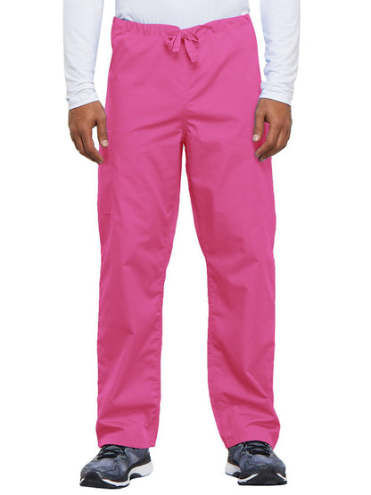 Unisex 2-Pocket Drawstring Cargo Pant - 4100 - Shocking Pink