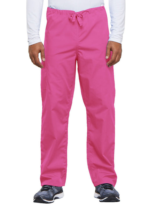 Unisex 2-Pocket Drawstring Cargo Pant - 4100 - Shocking Pink