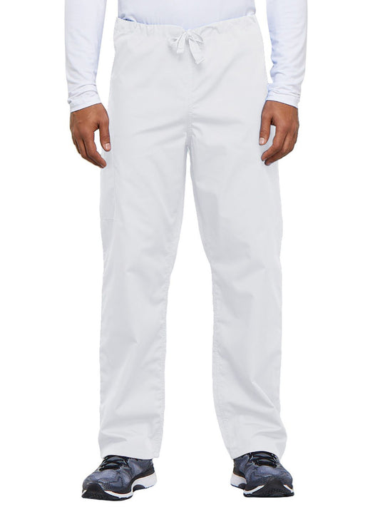 Unisex 2-Pocket Drawstring Cargo Pant - 4100 - White