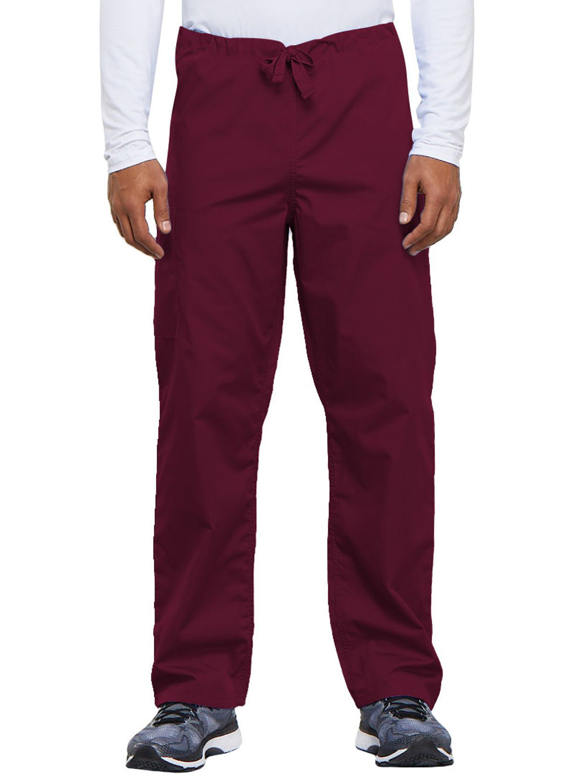 Unisex 2-Pocket Drawstring Cargo Pant - 4100 - Wine