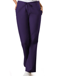 Women's 3-Pocket Natural Rise Drawstring Pant - 4101 - Eggplant
