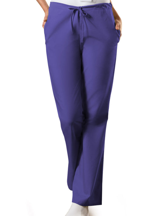 Women's Natural Rise Flare Leg Drawstring Pant - 4101 - Grape