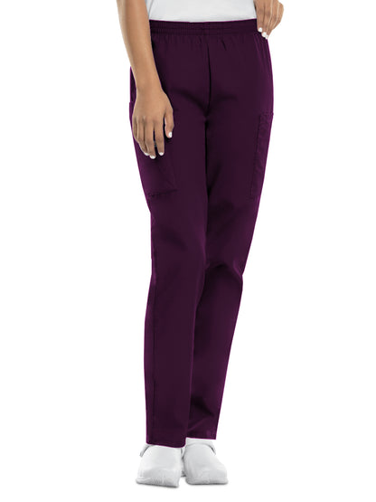 Women's Natural Rise Tapered Pull-On Cargo Pant - 4200 - Eggplant