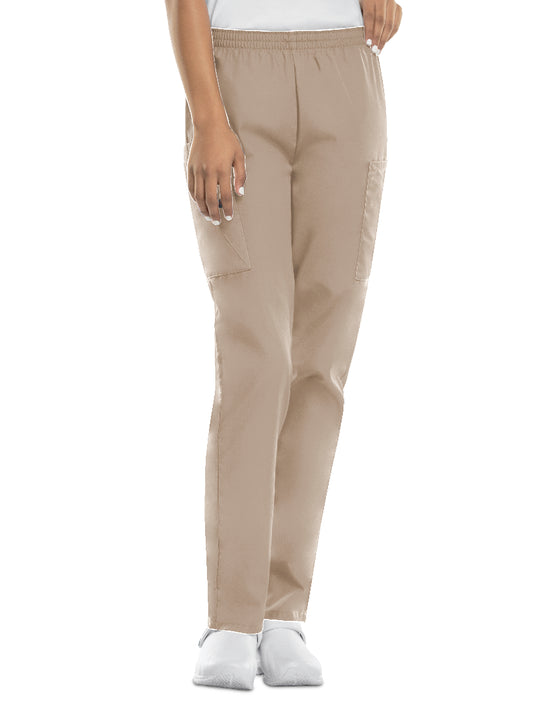 Women's Natural Rise Tapered Pull-On Cargo Pant - 4200 - Khaki