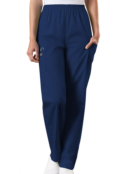 Women's Natural Rise Tapered Pull-On Cargo Pant - 4200 - Navy