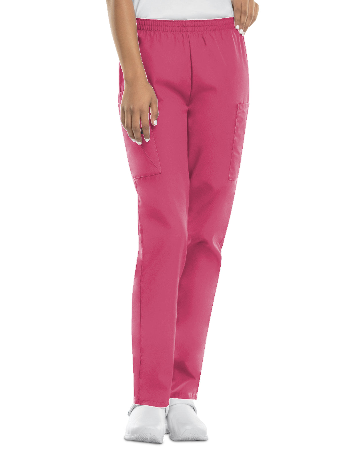 Women's Natural Rise Tapered Pull-On Cargo Pant - 4200 - Shocking Pink