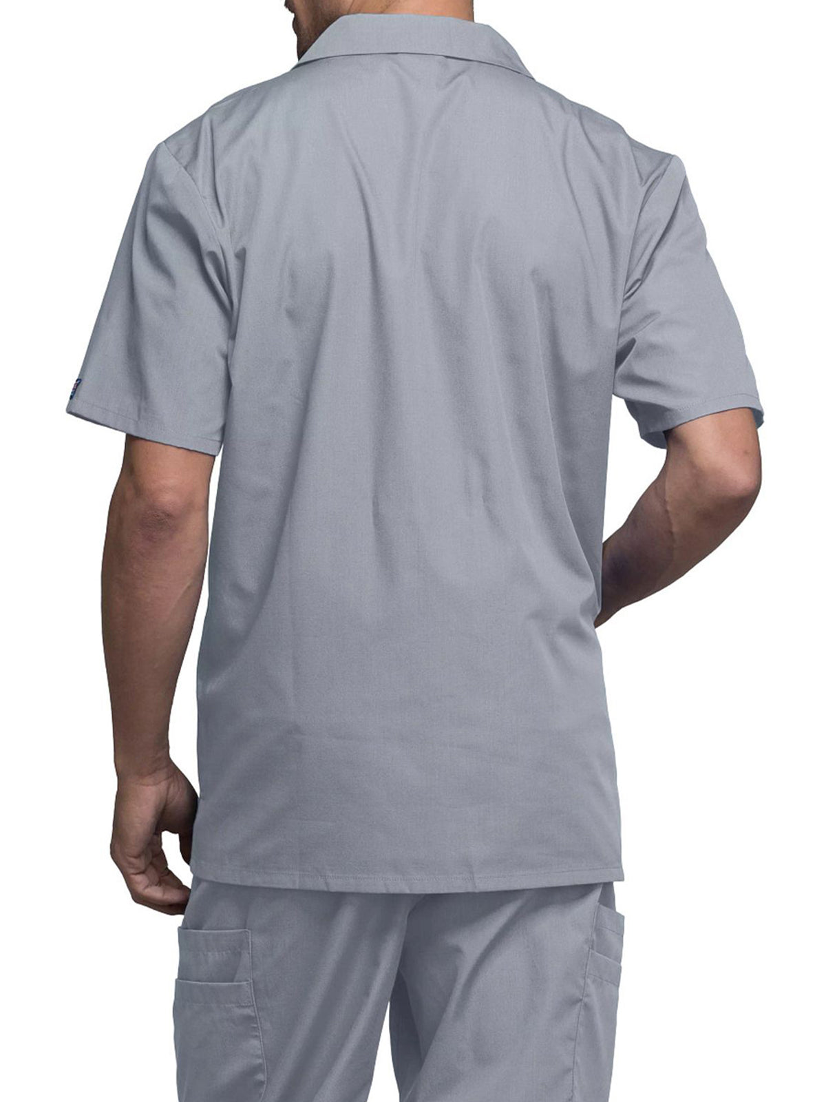 Men's Zip Front Scrub Jacket - 4300 - Grey