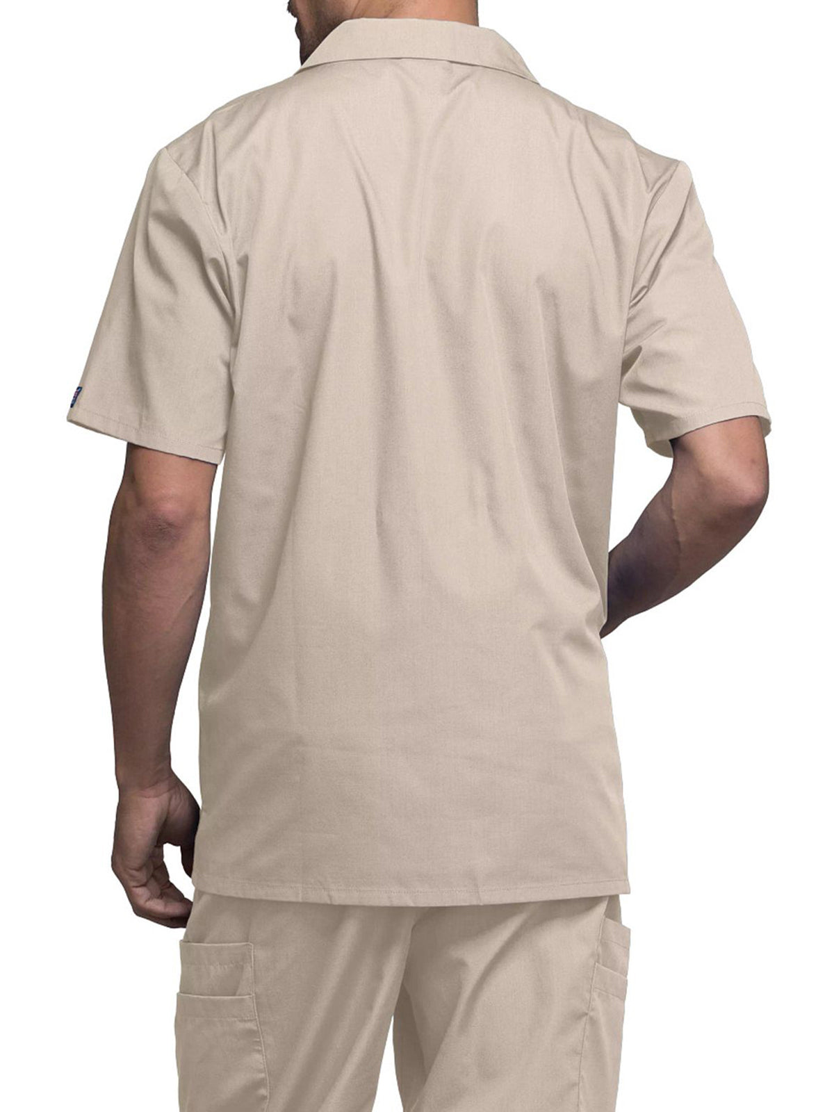 Men's Zip Front Scrub Jacket - 4300 - Khaki