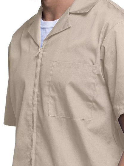 Men's Zip Front Scrub Jacket - 4300 - Khaki