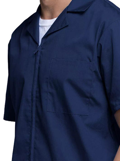 Men's Zip Front Scrub Jacket - 4300 - Navy