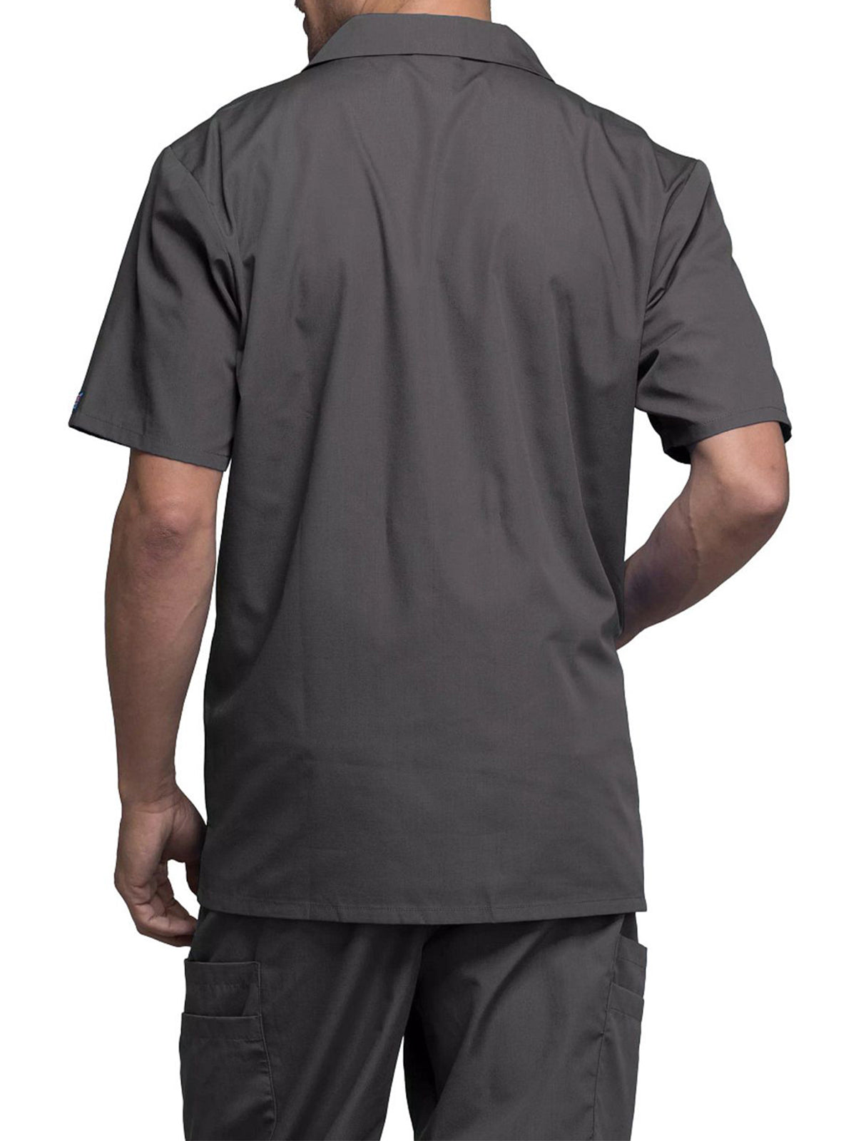 Men's Zip Front Scrub Jacket - 4300 - Pewter