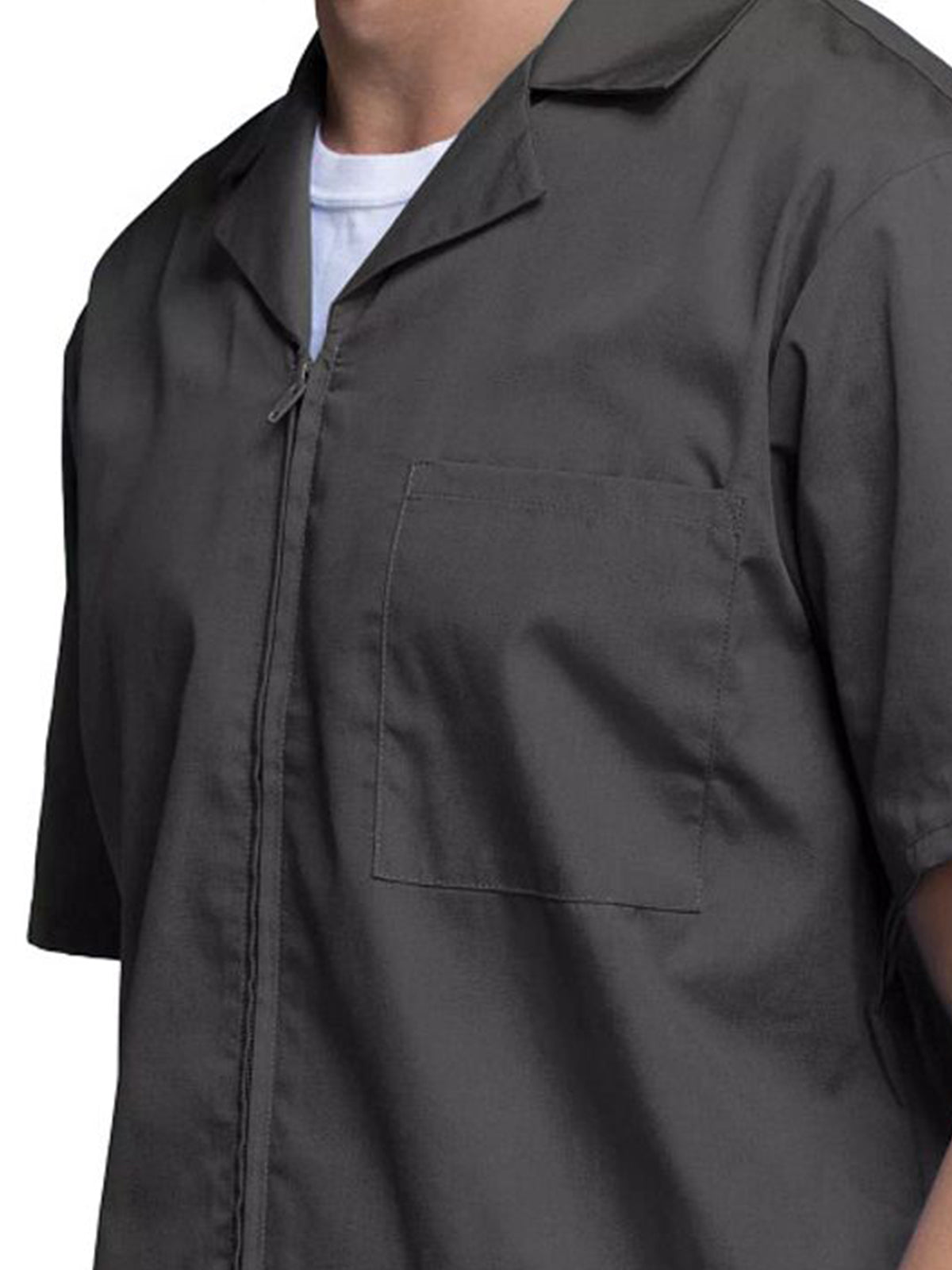 Men's Zip Front Scrub Jacket - 4300 - Pewter