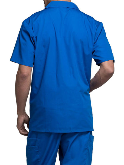 Men's Zip Front Scrub Jacket - 4300 - Royal