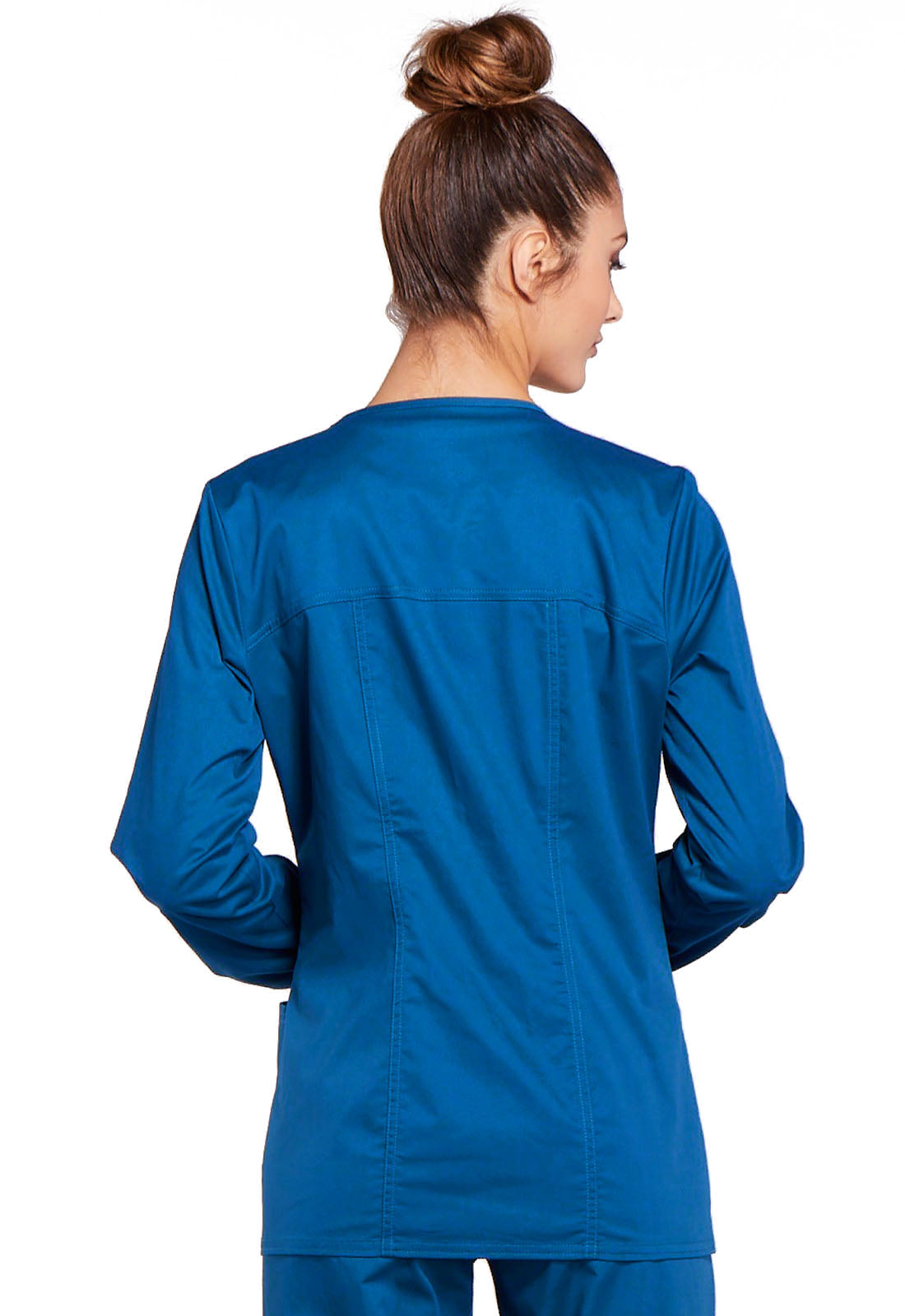 Women's 3-Pocket Zip Front Scrub Jacket - 4315 - Royal