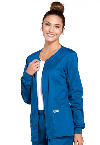 Women's 3-Pocket Zip Front Scrub Jacket - 4315 - Royal