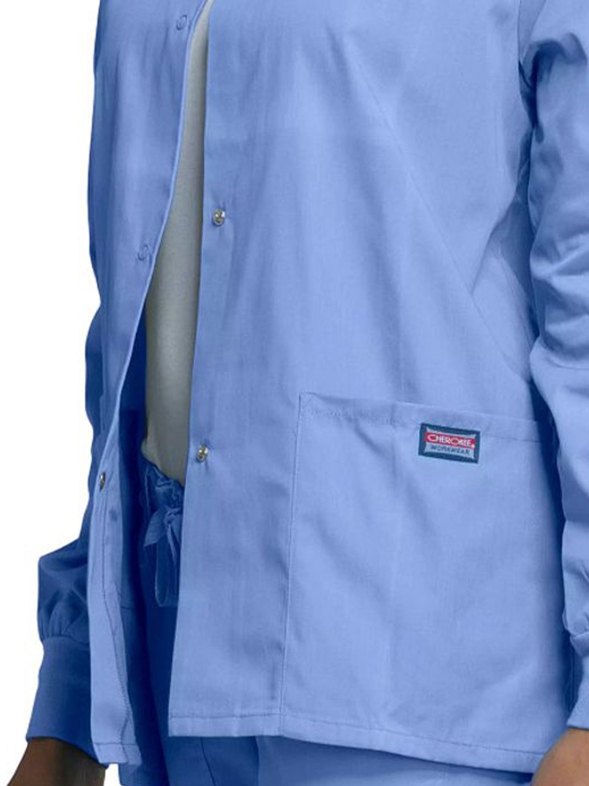 Women's Snap Front Scrub Jacket - 4350 - Ciel