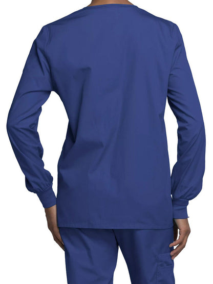 Women's Snap Front Scrub Jacket - 4350 - Galaxy Blue