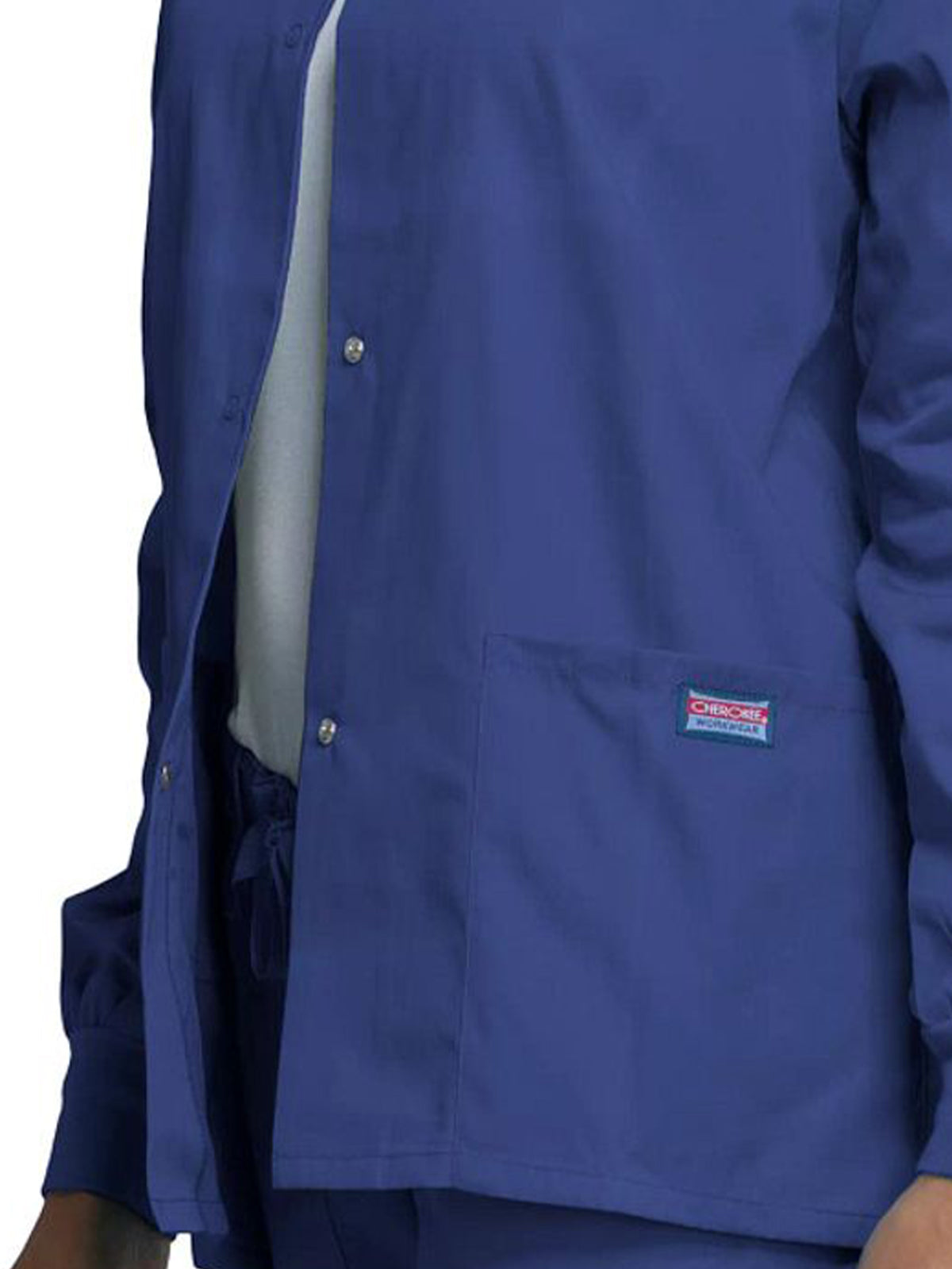 Women's Snap Front Scrub Jacket - 4350 - Galaxy Blue