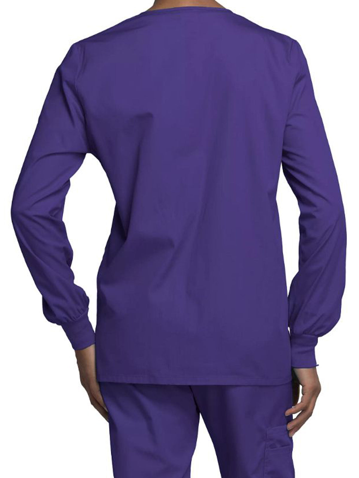 Women's Snap Front Scrub Jacket - 4350 - Grape