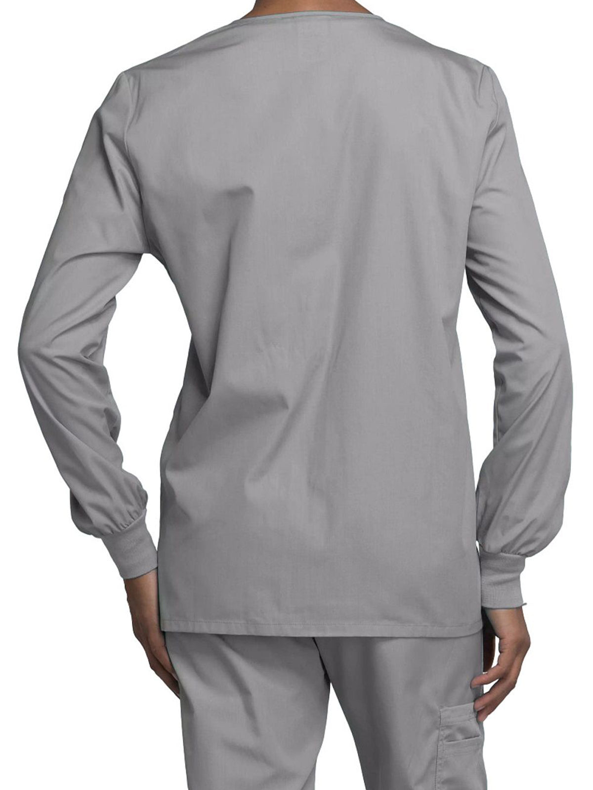 Women's Snap Front Scrub Jacket - 4350 - Grey