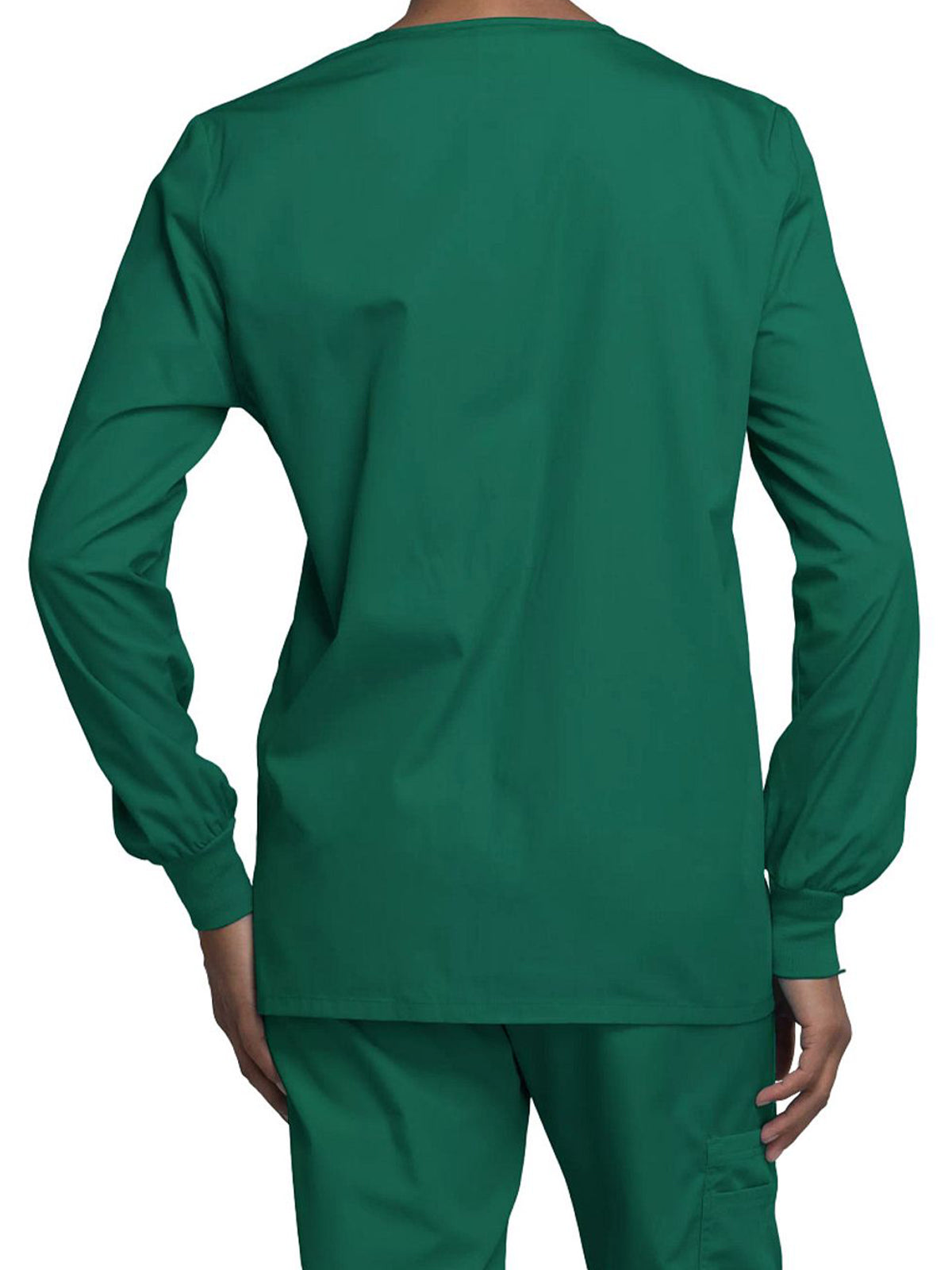 Women's Snap Front Scrub Jacket - 4350 - Hunter Green