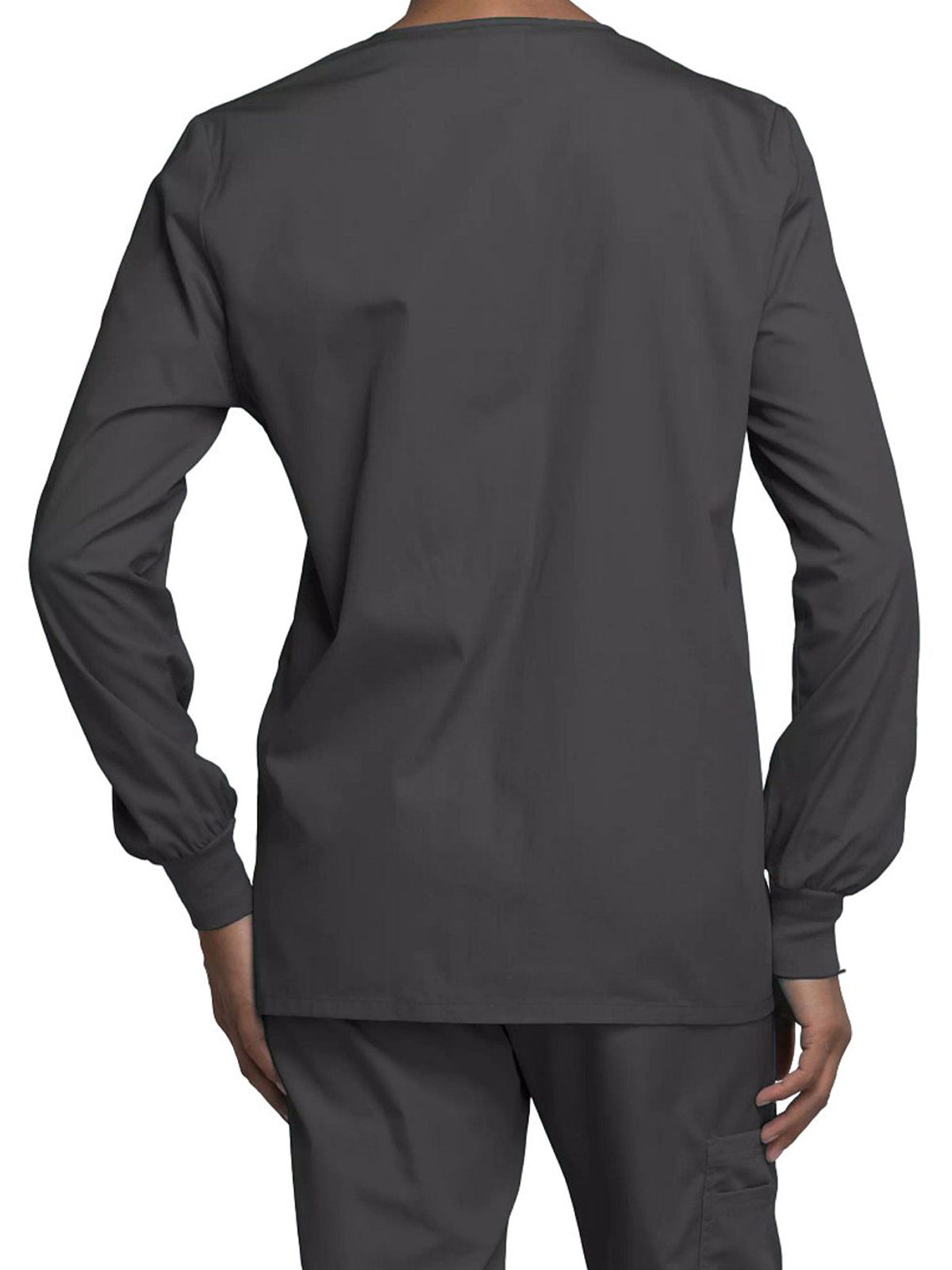 Women's Snap Front Scrub Jacket - 4350 - Pewter