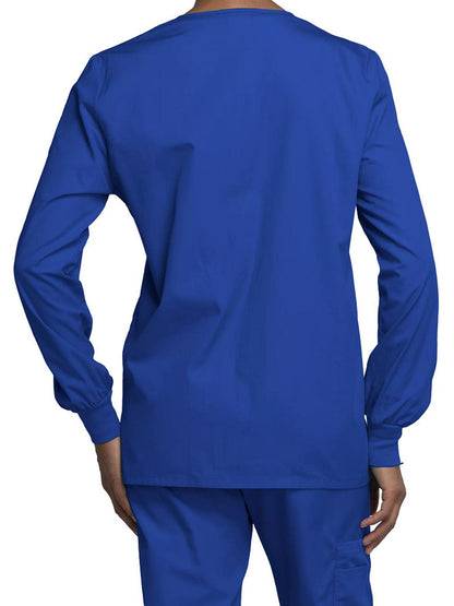 Women's Snap Front Scrub Jacket - 4350 - Royal