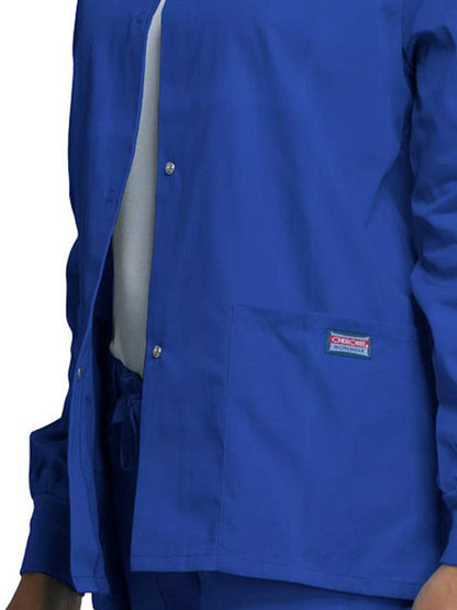 Women's Snap Front Scrub Jacket - 4350 - Royal