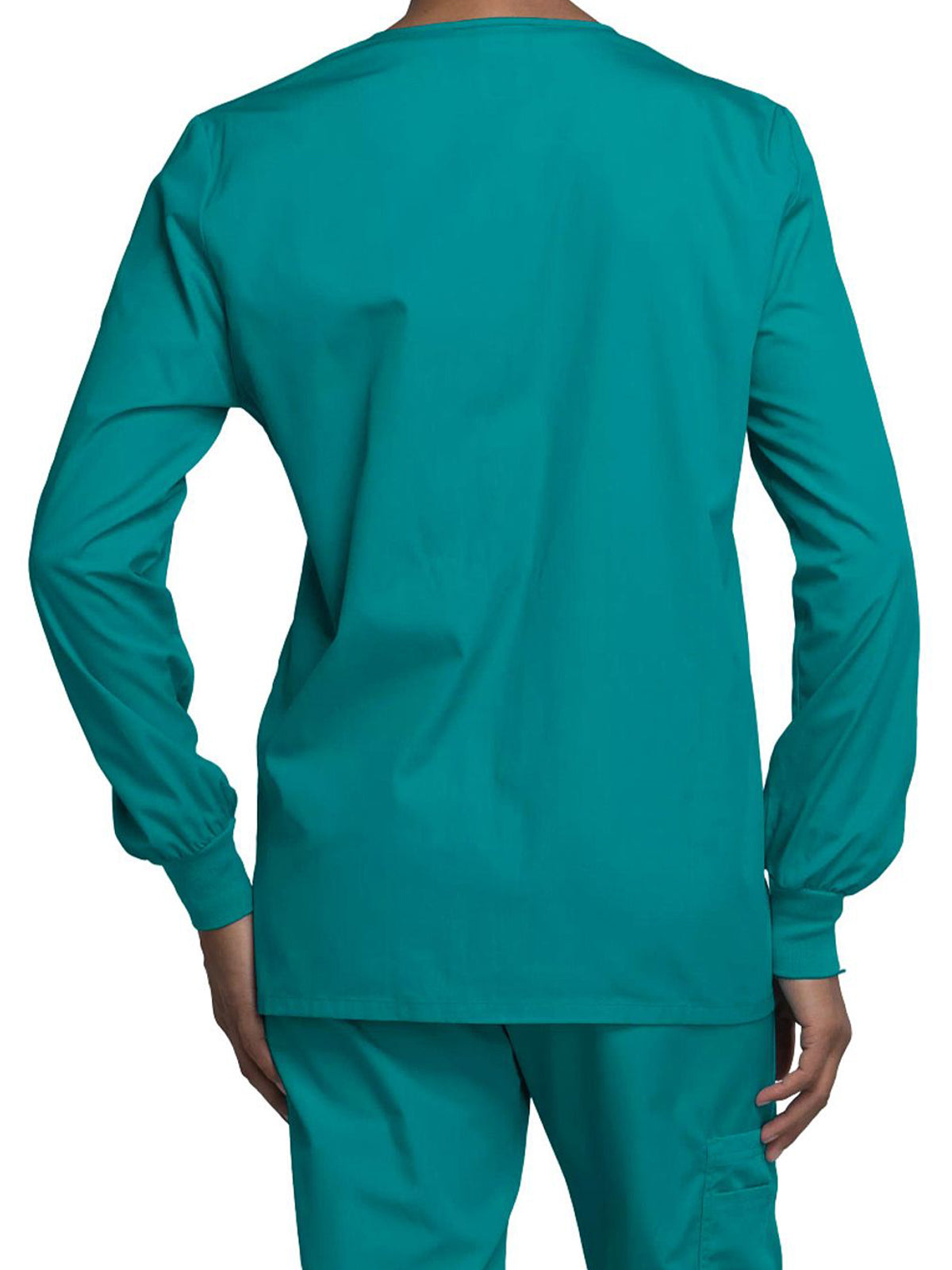 Women's Snap Front Scrub Jacket - 4350 - Teal Blue