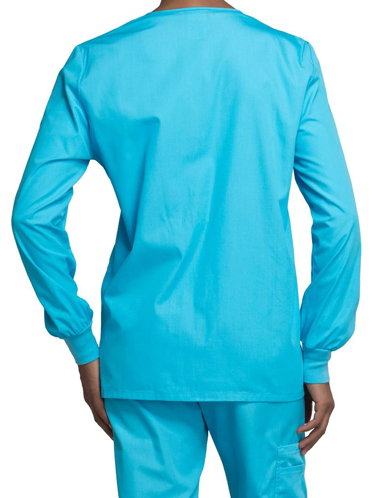 Women's Snap Front Scrub Jacket - 4350 - Turquoise