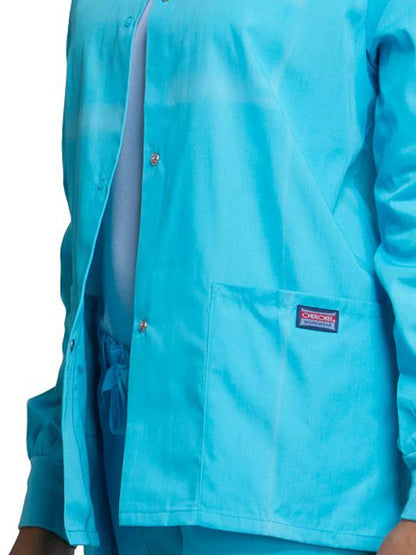 Women's Snap Front Scrub Jacket - 4350 - Turquoise