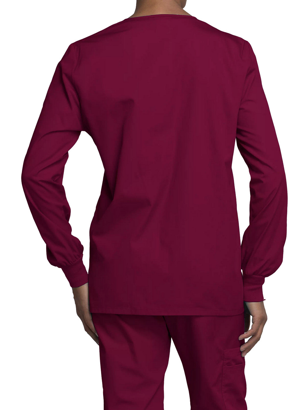 Women's Snap Front Scrub Jacket - 4350 - Wine