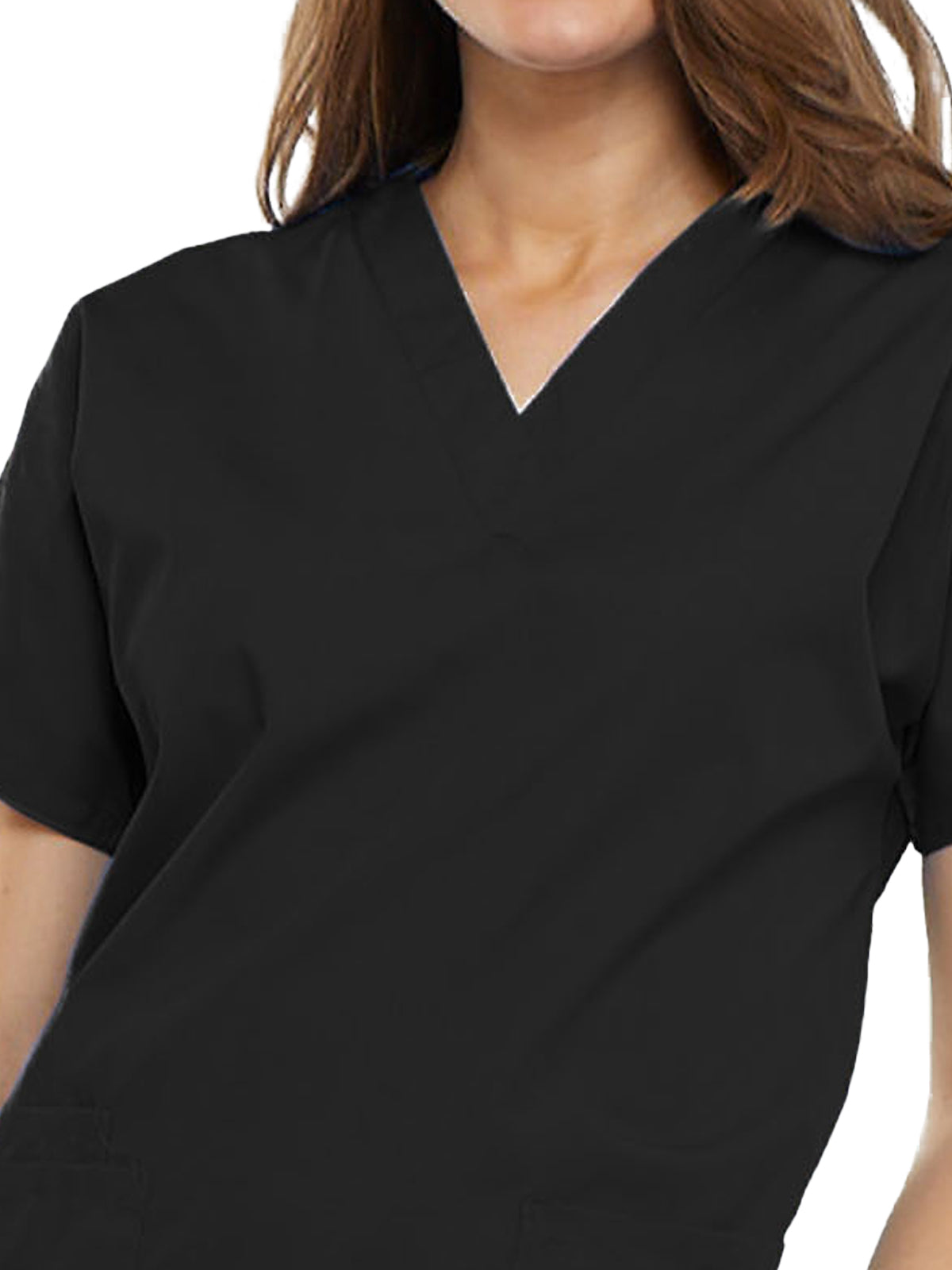 Women's 2-Pocket V-Neck Scrub Top - 4700 - Blackout