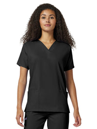 Women's 2-Pocket V-Neck Top - 4700 - Black