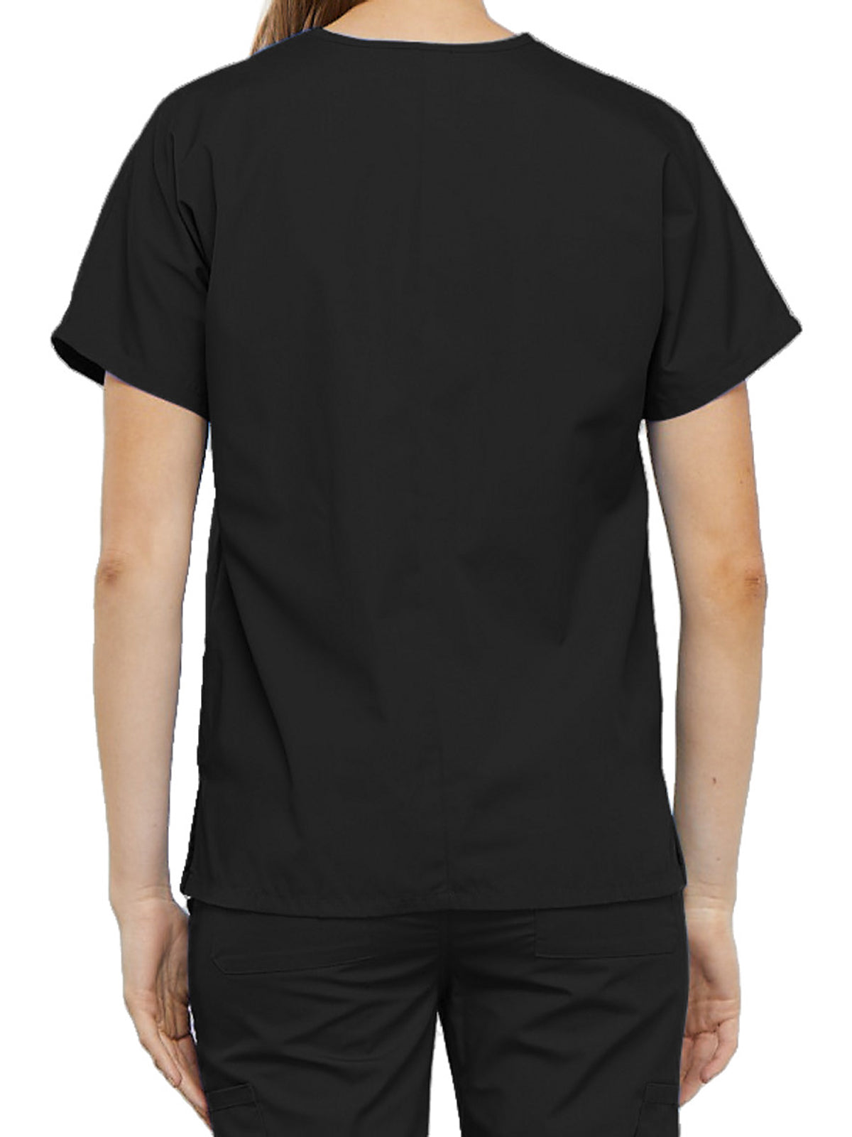 Women's 2-Pocket V-Neck Scrub Top - 4700 - Black