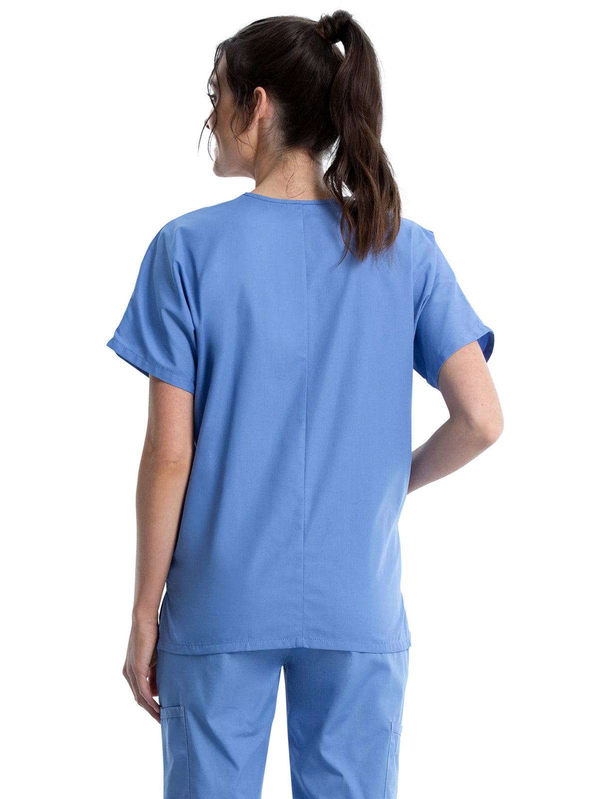 Women's 2-Pocket V-Neck Scrub Top - 4700 - Ciel