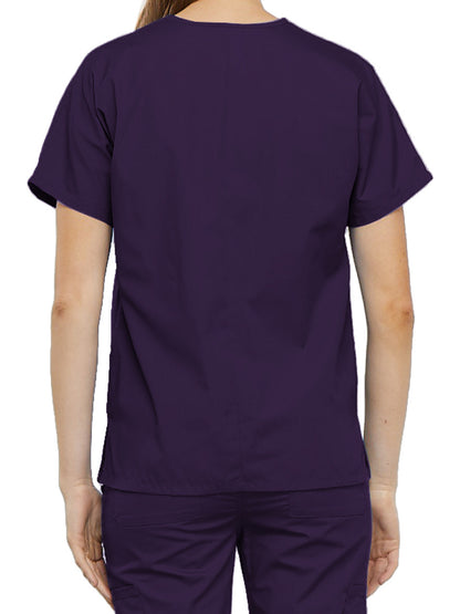 Women's 2-Pocket V-Neck Scrub Top - 4700 - Eggplant