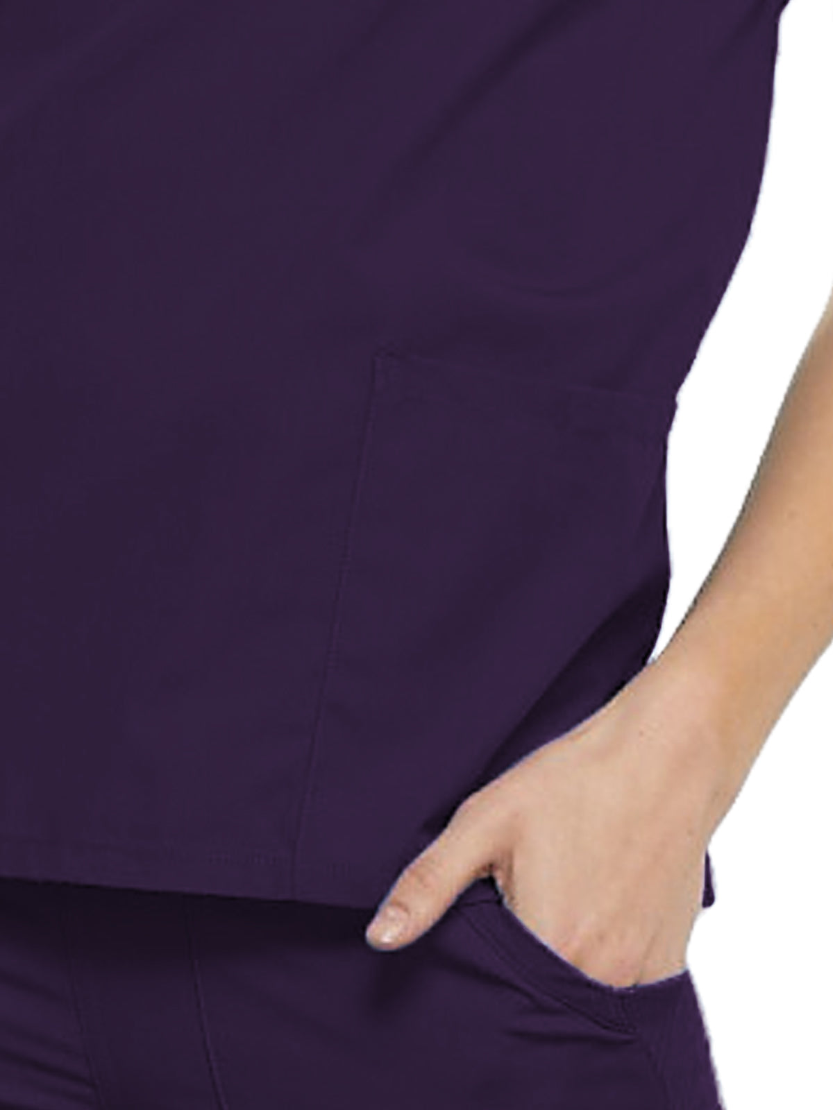 Women's 2-Pocket V-Neck Scrub Top - 4700 - Eggplant